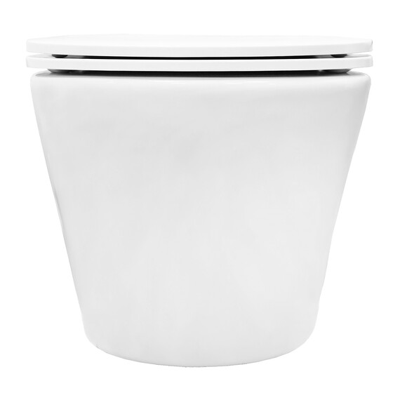 Унитаз подвесной безободковый Azario VELA AZ-2480 с тонкой крышкой микролифт (Система смыва торнадо) - фото 10