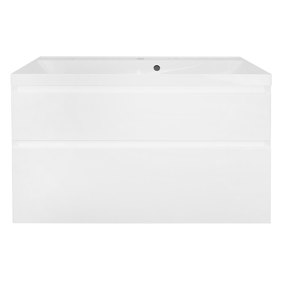 Тумба подвесная с раковиной Azario Velluto 100 см CS00097538, белый матовый - фото 3