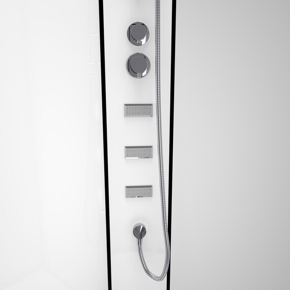 Душевая кабина Loranto Neo 100х100 см CS-21811-100, чёрный матовый/прозрачное - фото 5