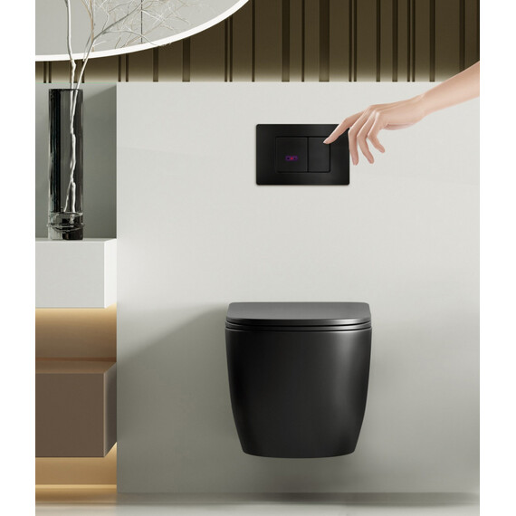 Кнопка смыва сенсорная Abber AC0122SMB, чёрный матовый - фото 3