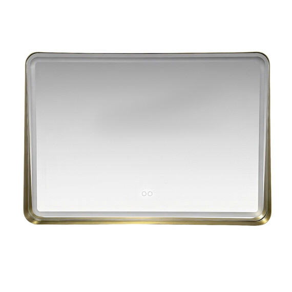 Зеркало Azario Энтони 100 см АZ-LED012925 (подсветка, подогрев и сенсорный выключатель) золото матовое - фото 5