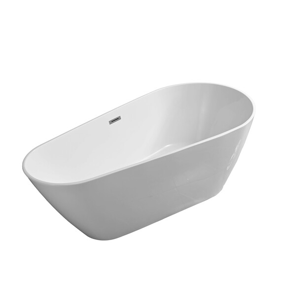 Ванна отдельностоящая Grossman Fly 170x80 см GR-1102M, белый матовый, Размер - мм: 1700x800 - фото 2