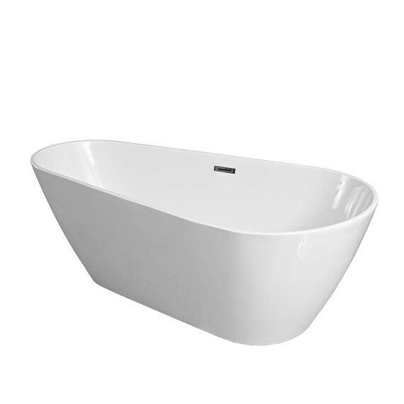 Ванна отдельностоящая Grossman Fly 160x80 см GR-1103M, белый матовый, Размер - мм: 1600x800 - фото 3