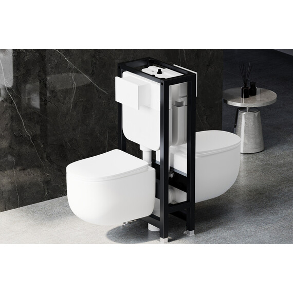 Инсталляция для унитаза двойная самонесущая Abber AC0106 - фото 4