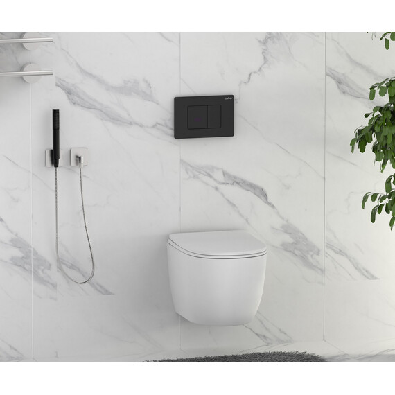 Кнопка смыва сенсорная Abber AC0122SMB, чёрный матовый - фото 5