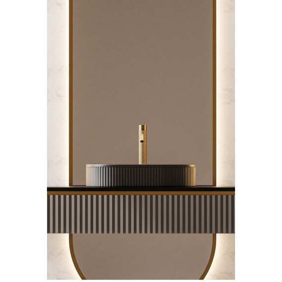 Раковина-чаша Abber Bequem 57 см AC2116MB, чёрный матовый - фото 4