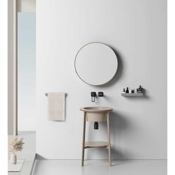 Раковина с консолью Abber Bequem 50 см AC2130MK, хаки матовый - фото 2