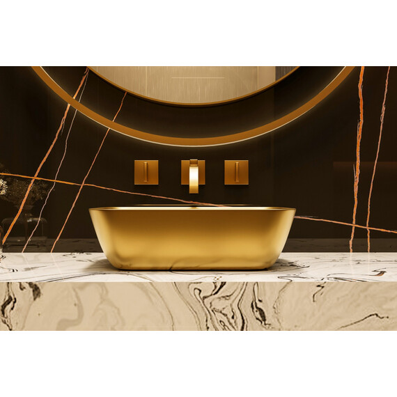 Раковина-чаша Abber Rechteck 46 см AC2200MMG, золото матовое - фото 4