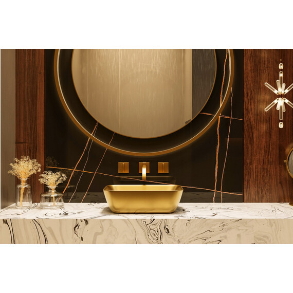 Раковина-чаша Abber Rechteck 46 см AC2200MMG, золото матовое - фото 5