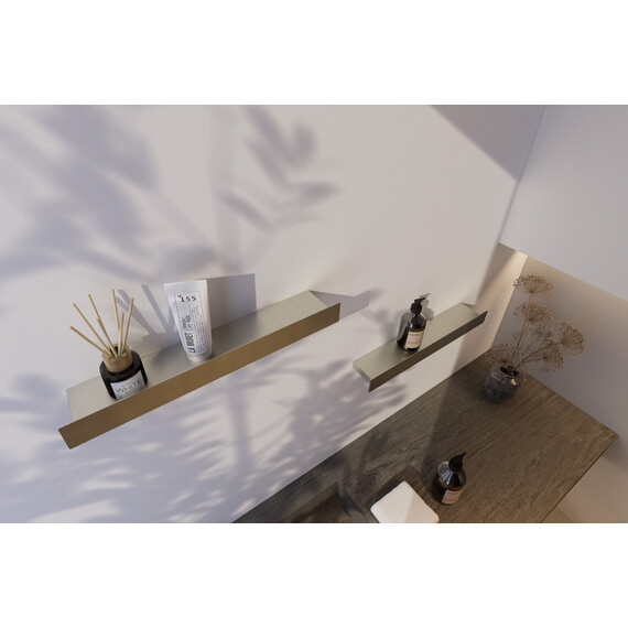 Полка прямоугольная ABBER Nischen AN3010BST 60 см, цвет сталь брашированная - фото 2