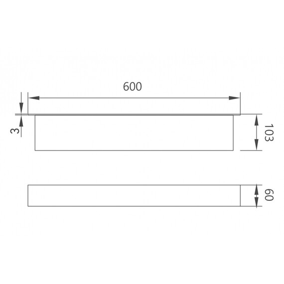 Полка прямоугольная ABBER Nischen AN3010BST 60 см, цвет сталь брашированная - фото 4