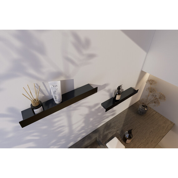 Полка прямоугольная ABBER Nischen AN3010MB 60 см, цвет чёрный матовый - фото 2