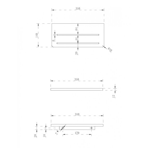 Полка Abber Stein AS1653, цвет белый матовый - фото 3