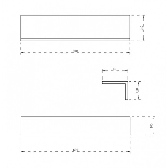 Полка Abber Stein AS1654, цвет белый матовый - фото 3