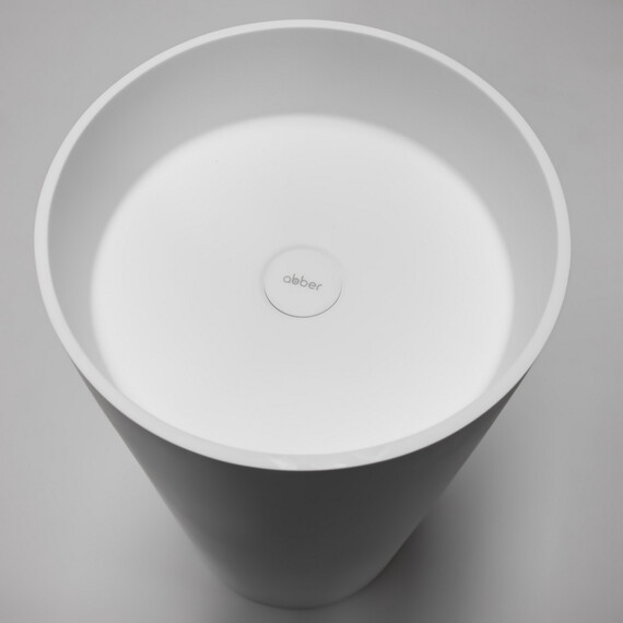 Раковина напольная Abber Stein 40 см AS2516-H, белый матовый - фото 8