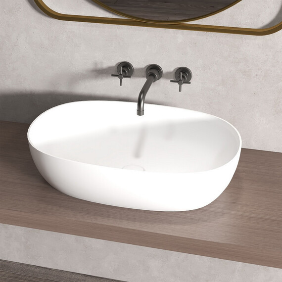 Раковина-чаша Abber Stein 60 см AS2633, белый матовый - фото 