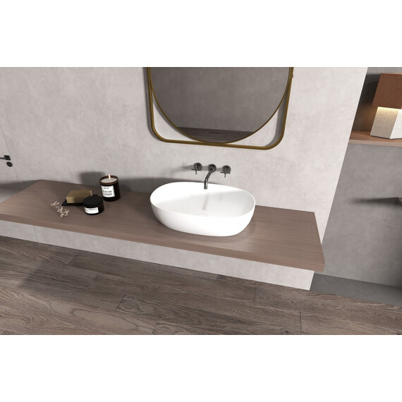 Раковина-чаша Abber Stein 60 см AS2633, белый матовый - фото 2