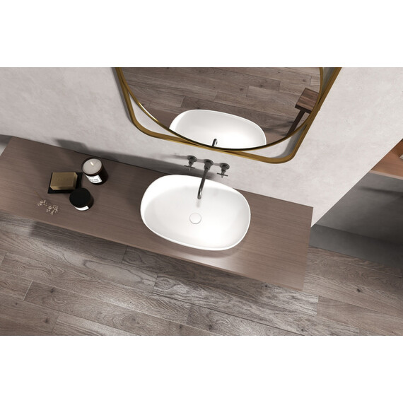 Раковина-чаша Abber Stein 60 см AS2633, белый матовый - фото 3