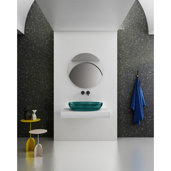 Раковина-чаша прозрачная Abber Kristall 60 см AT2801Aquamarin, бирюзовый - фото 4