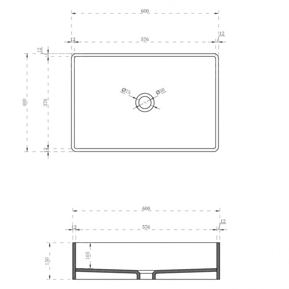 Раковина-чаша прозрачная Abber Kristall 60 см AT2803Saphir, синий - фото 4