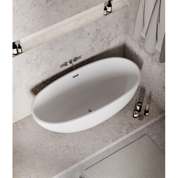 Ванна отдельностоящая Grossman Fly 170x75 см GR-1104M, белый матовый - фото 5