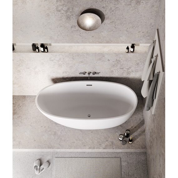 Ванна отдельностоящая Grossman Fly 170x75 см GR-1104M, белый матовый - фото 6