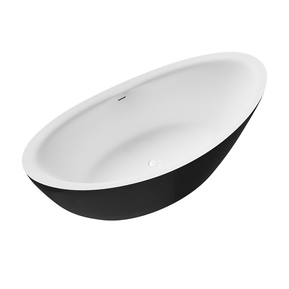 Ванна отдельностоящая Grossman Galaxy 180x85 см GR-1402MB, черный матовый - фото 3