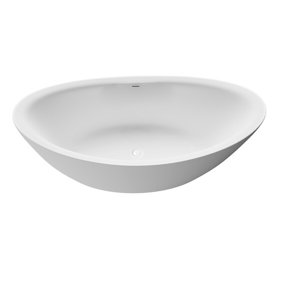 Ванна отдельностоящая Grossman Galaxy 180x85 см GR-1402M, белый матовый - фото 4