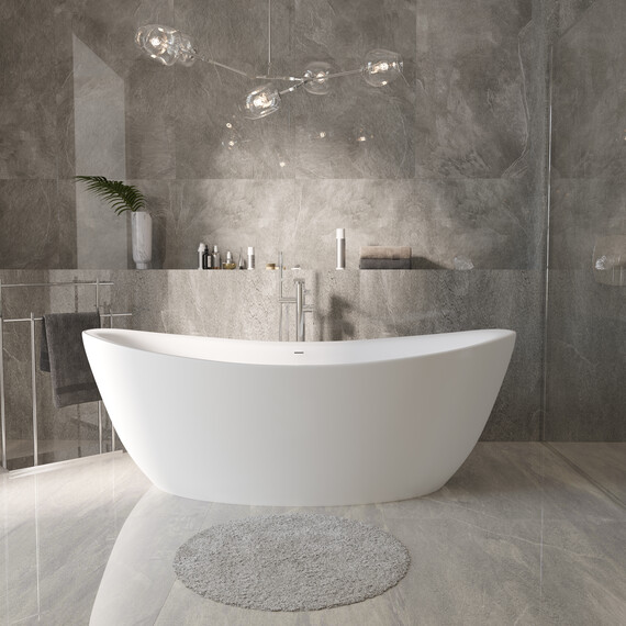 Ванна отдельностоящая Grossman Galaxy 180x85 см GR-1402M, белый матовый - фото 2