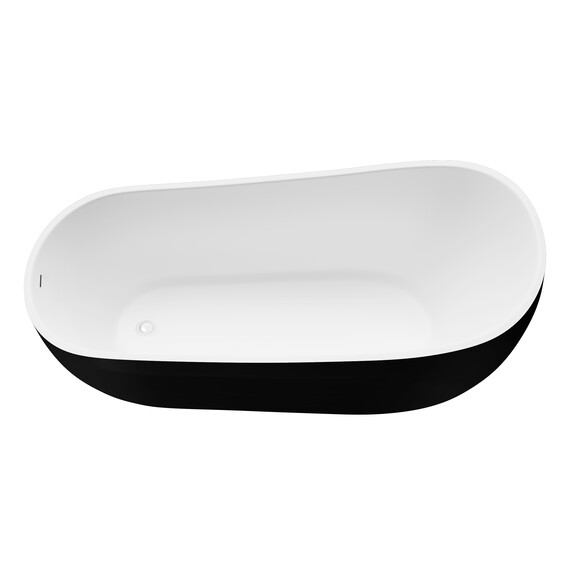 Ванна отдельностоящая Grossman Galaxy 170x75 см GR-1403MB, черный матовый - фото 4