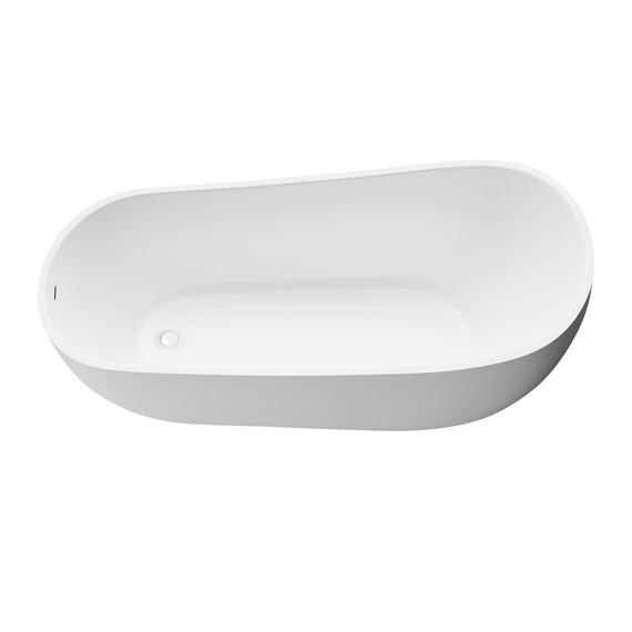 Ванна отдельностоящая Grossman Galaxy 170x75 см GR-1403M, белый матовый - фото 4