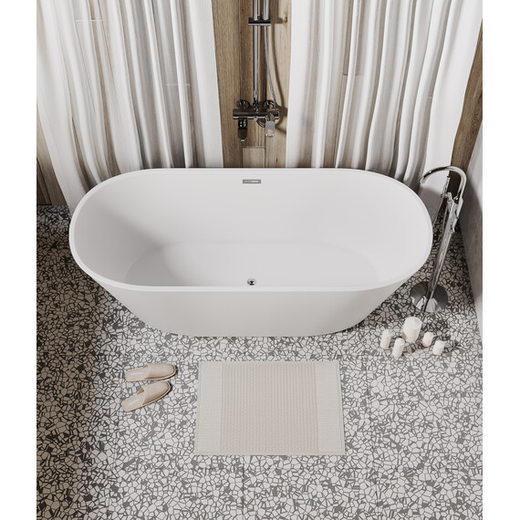 Ванна отдельностоящая Grossman Forta 170x75 см GR-1503M, белый матовый - фото 5