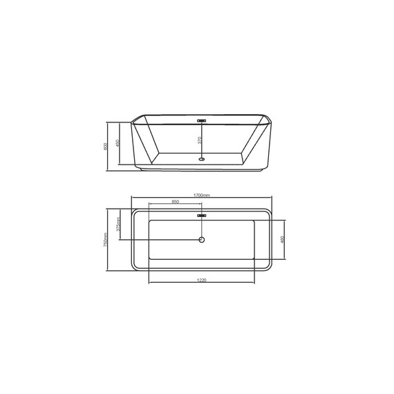 Ванна отдельностоящая Grossman Cristal 170x75 см GR-2028F - фото 7