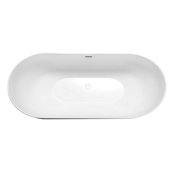 Ванна отдельностоящая Grossman Classic 160x80 см GR-2502MB, черный матовый - фото 3