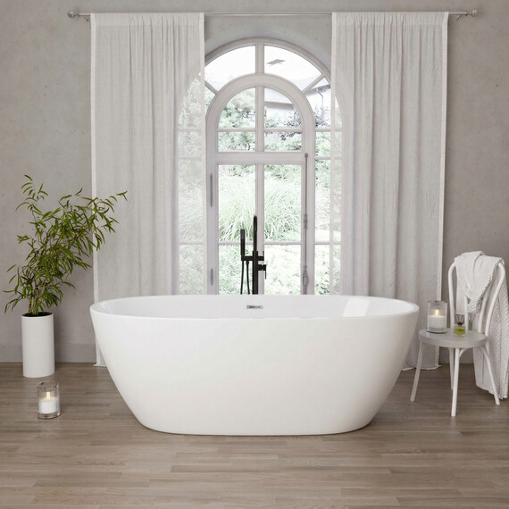 Ванна отдельностоящая Grossman Classic 150x78 см GR-2403M, белый матовый - фото 4