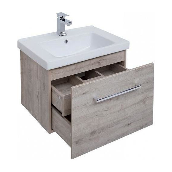 Тумба подвесная с раковиной Dreja Big Inn 100 см 77.0206D, дуб кантри - фото 3