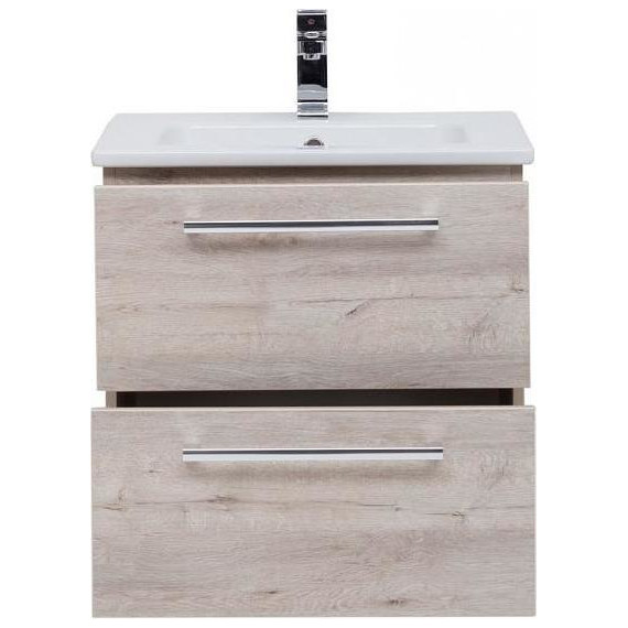 Тумба подвесная с раковиной Dreja Gio 100 см 77.0106D, дуб кантри - фото 4