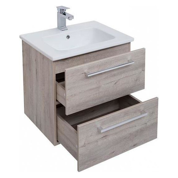 Тумба подвесная с раковиной Dreja Gio 60 см 77.0102D, дуб кантри - фото 5