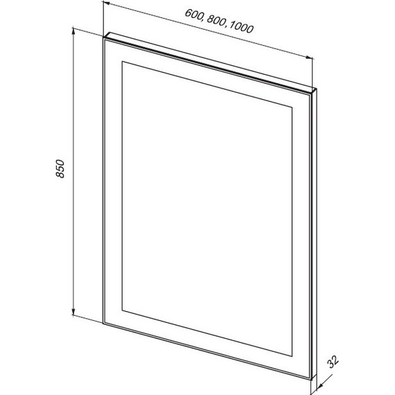 Зеркало Dreja Kvadro 80 см 77.9012W - фото 2