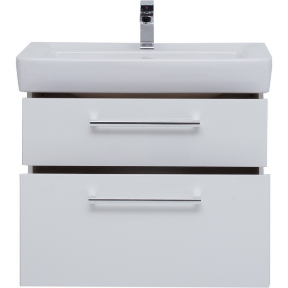 Тумба подвесная с раковиной Dreja Q Max 80 см 77.0007W, белый - фото 5