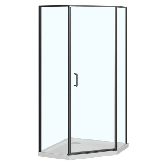 Душевое ограждение Azario SAKURA 100х100 см AZ-21C-100-MB-CL, чёрный матовый/прозрачное - фото 2