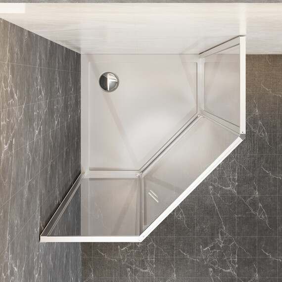 Душевое ограждение Azario SAKURA 90х90 см AZ-21C-90-BGL-CL, золото брашированное/прозрачное - фото 7