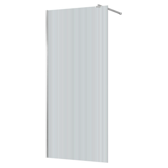 Душевая перегородка Azario Walk-in 110 см AZ-251-110-CH-CRF (стекло 8 мм) хром/рифленое - фото 