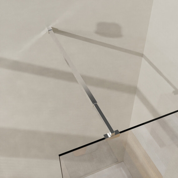 Душевая перегородка Azario Walk-in 90 см AZ-251-90-CH-CL (стекло 8 мм) хром/прозрачное - фото 4