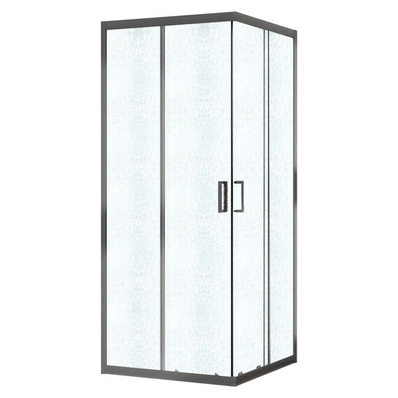 Душевое ограждение Azario PARIS 100х100 см AZ-R06-100-MGR-CHC, графит матовый/стекло "Шиншилла" - фото 