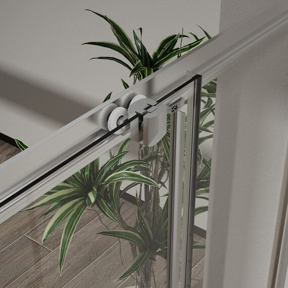 Душевое ограждение Azario PARIS 100х100 см AZ-R06-100-MGR-CHC, графит матовый/стекло "Шиншилла" - фото 5