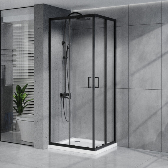 Душевое ограждение Azario VIENNA 90х90 см AZ-R36-90-MB-CL, чёрный матовый/прозрачное - фото 7