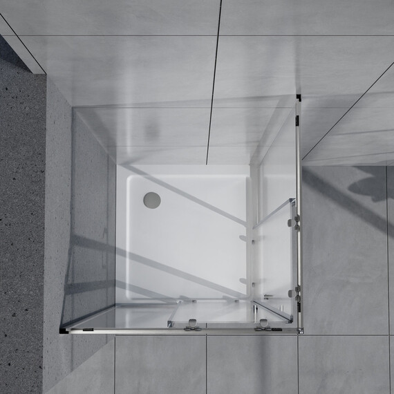 Душевое ограждение Azario VIENNA 90х90 см AZ-R36-90-MGR-CL, графит матовый/прозрачное - фото 2