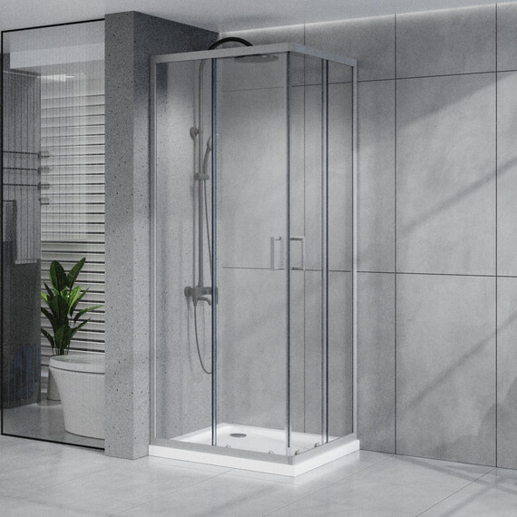 Душевое ограждение Azario VIENNA 90х90 см AZ-R36-90-MGR-CL, графит матовый/прозрачное - фото 7