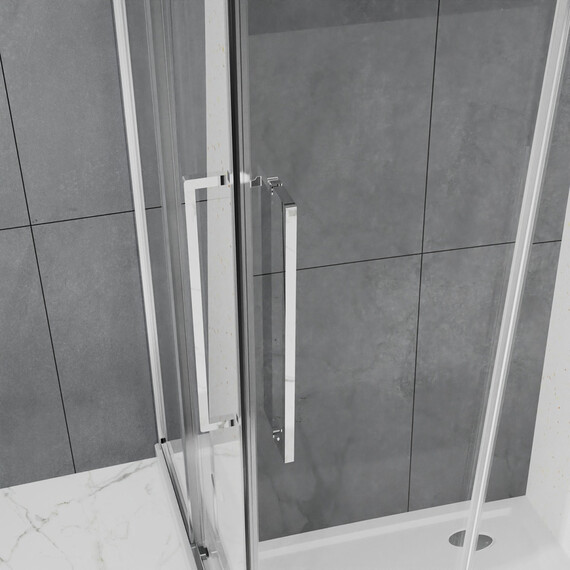 Душевое ограждение Azario SHANGHAI 100x100 см AZ-R43-100-BGL-CL, золото брашированное/прозрачное - фото 3